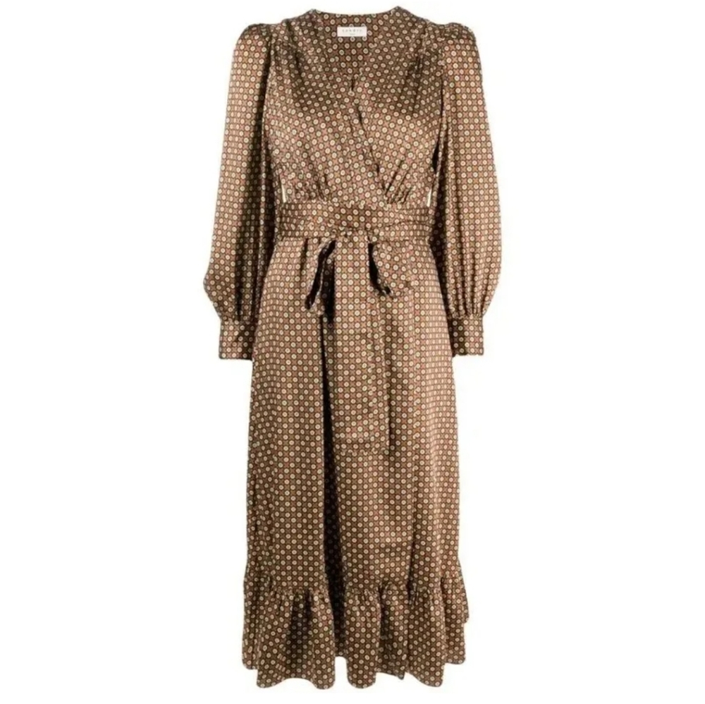 Sandro Waist Tie Wrap Dress